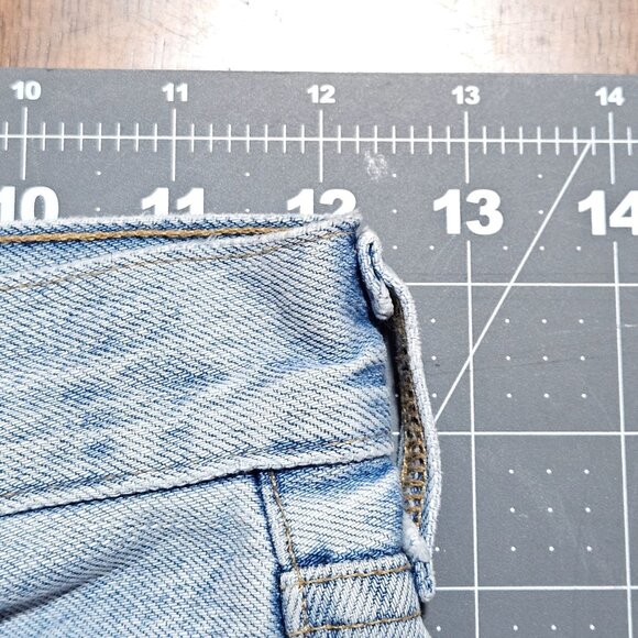 Agolde Riley High Rise Straight Crop Jeans Womens 23 Light Wash Distressed 100% - Picture 8 of 16